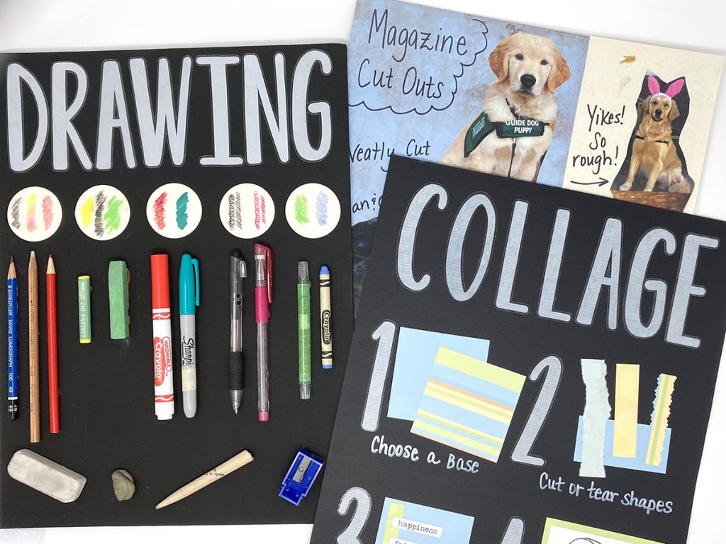 drawing and collage anchor charts