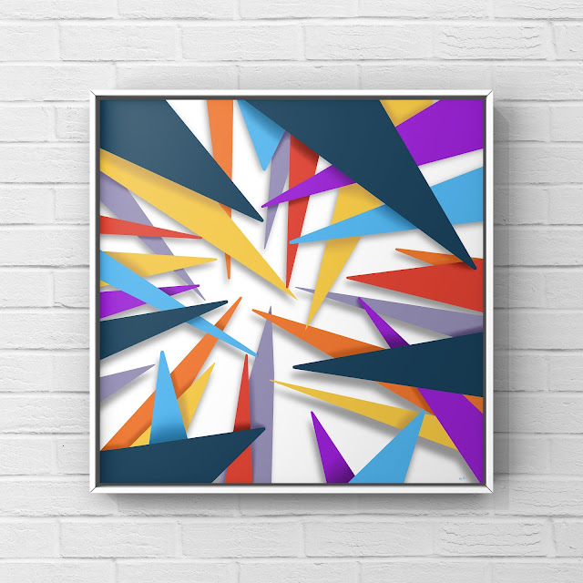ordered, abstract art print by Mark Taylor
