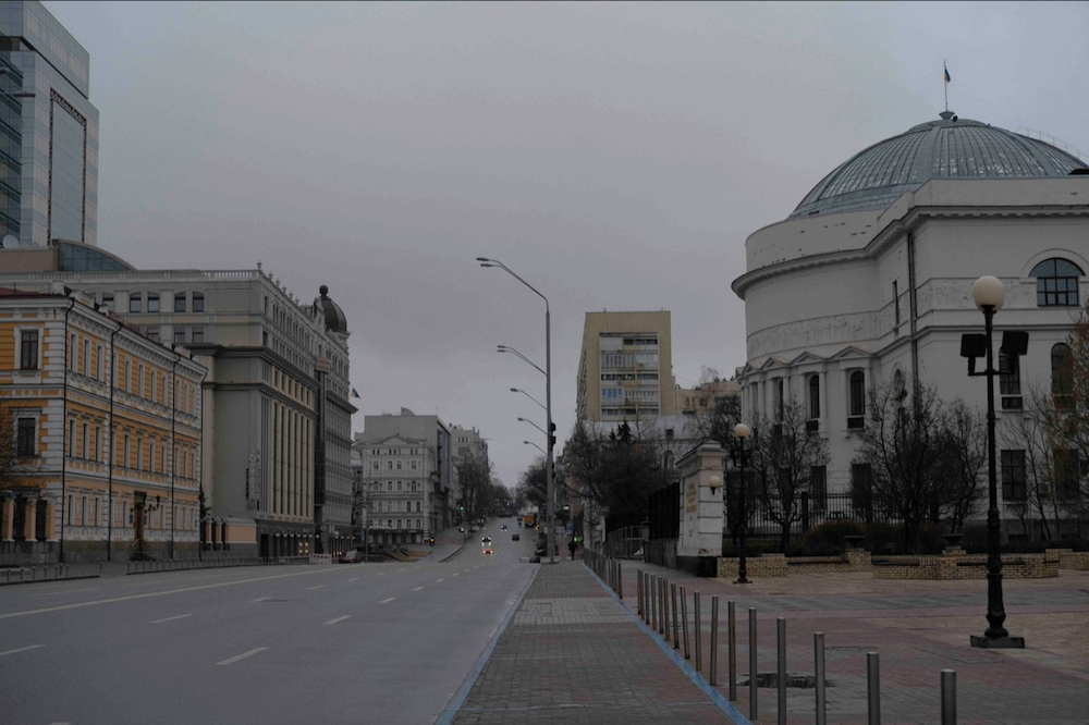 The streets of Kyiv are mostly empty these days, filled with droning silence.