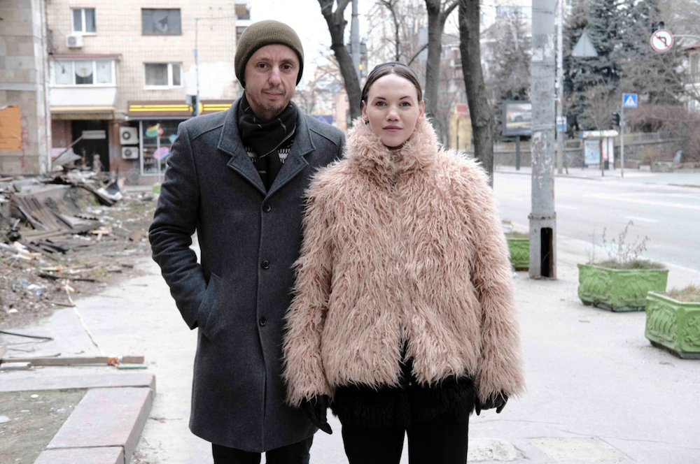 Polina and her husband.