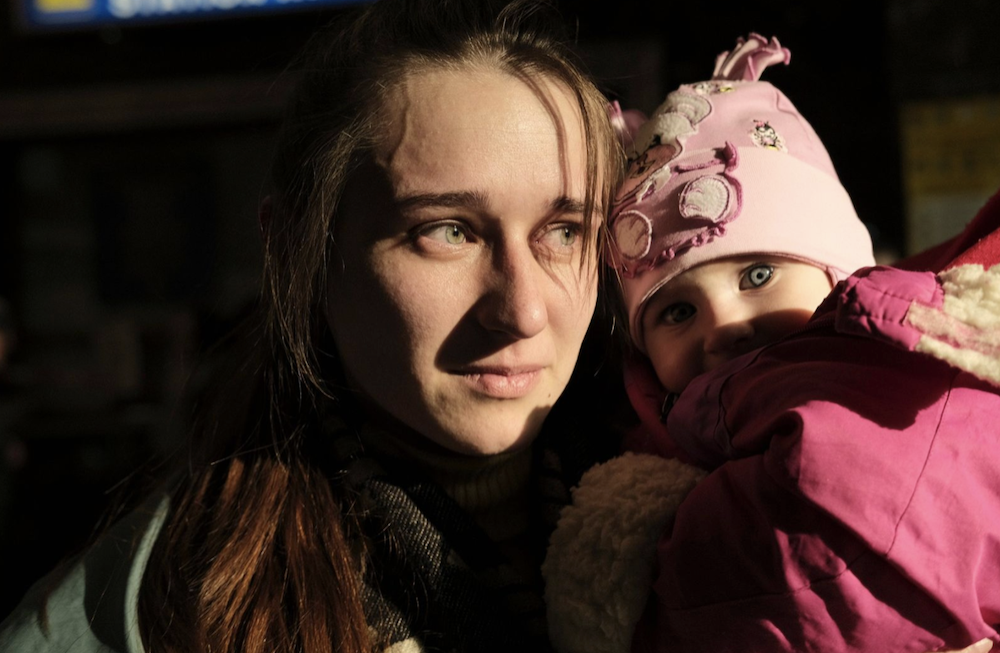 At the station I saw a young woman with a baby. She asked me if I knew whether there was a train to Chernivtsi, in the south, not far from the Romanian border. She was from a village outside Kyiv and hoped to find safety in Chernivtsi. She smiled, and then her face became grave: “But my mother is still in our village. She didn’t want to leave! I want to go back! I want to go home!”