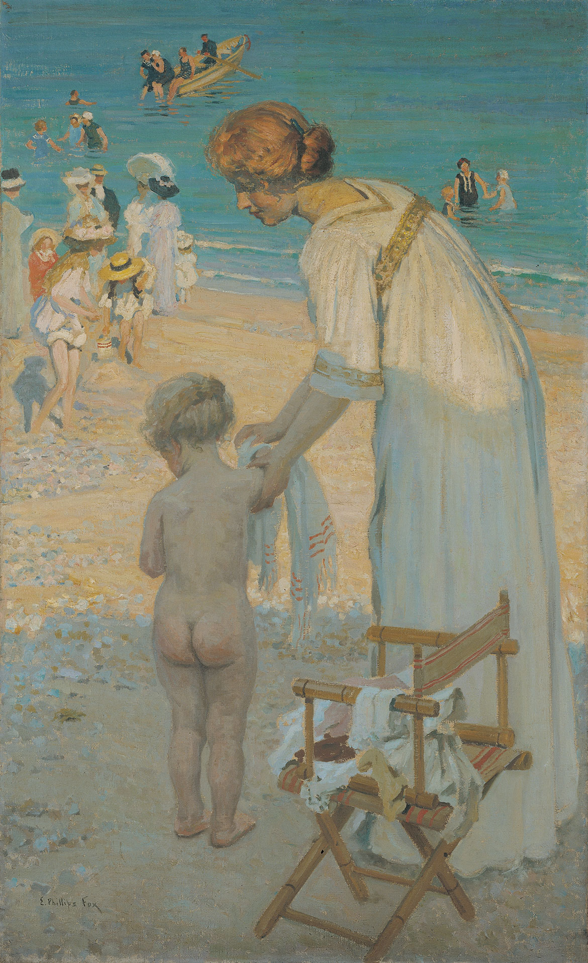 E. Phillips Fox, Australia/France 1865-1915 / Bathing hour (L'heure du bain) c.1909