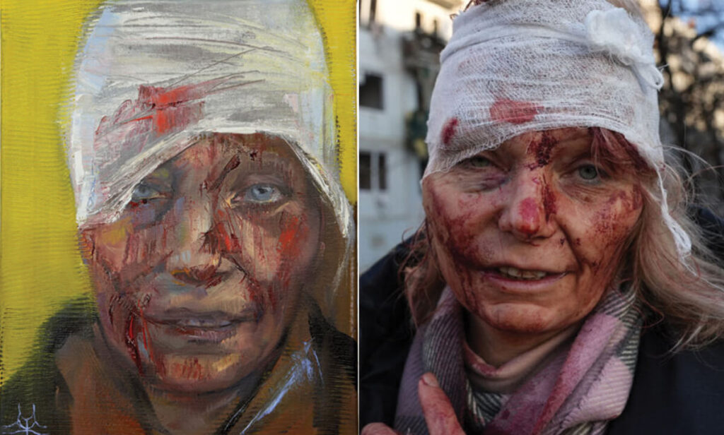 First Face of War by Zhenya Gershman: Online Art Auction for Ukraine Support